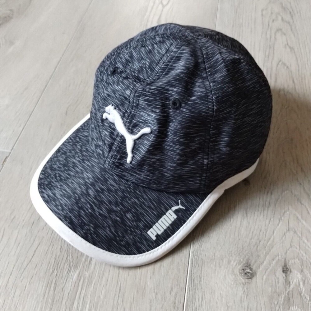 Puma Running Hat Golf Tennis Cap Gray Polyester Adjustable Strap OSFA Activewear